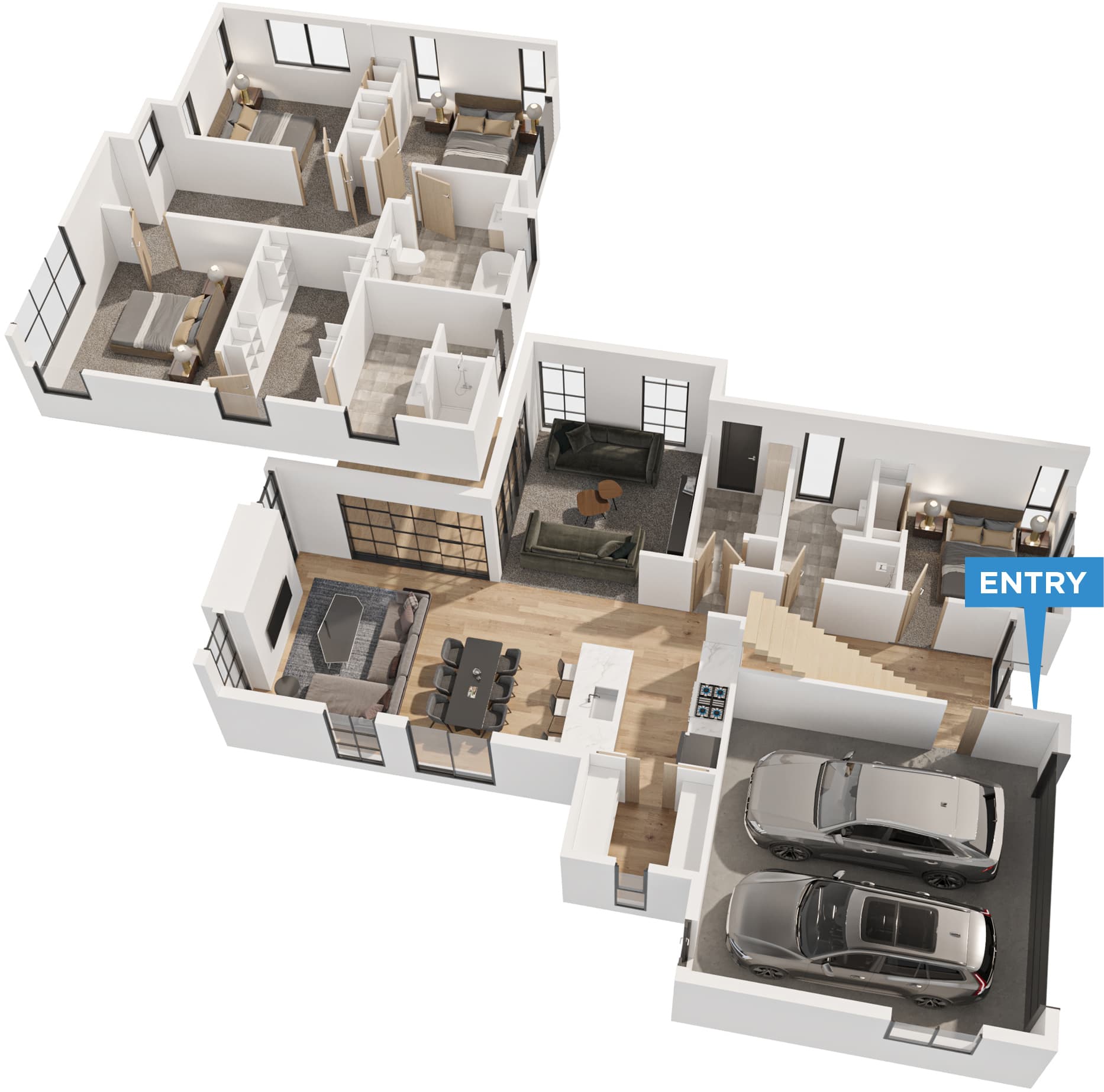 Karaka floor plan in 3D