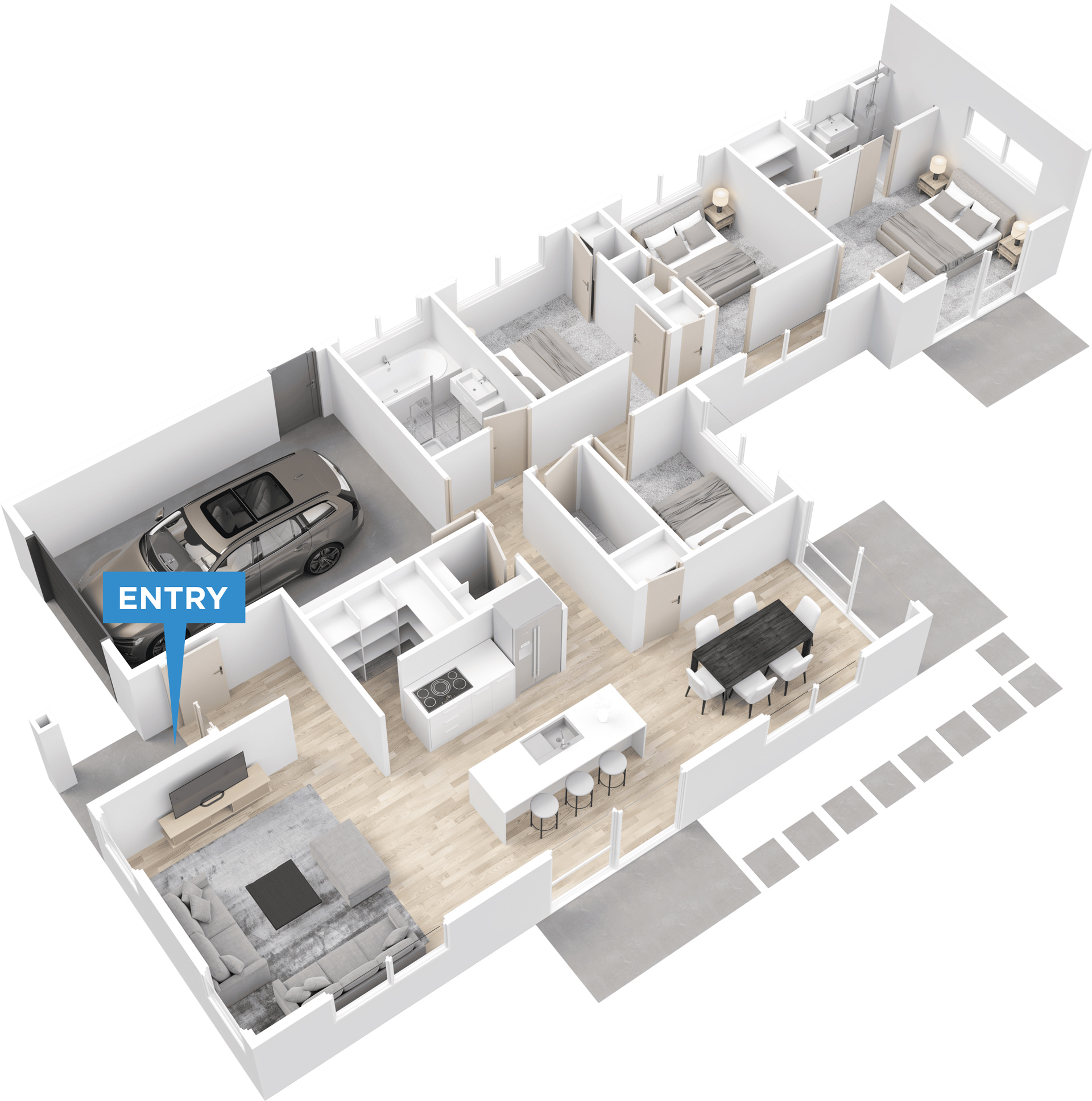 Highbury floor plan in 3D