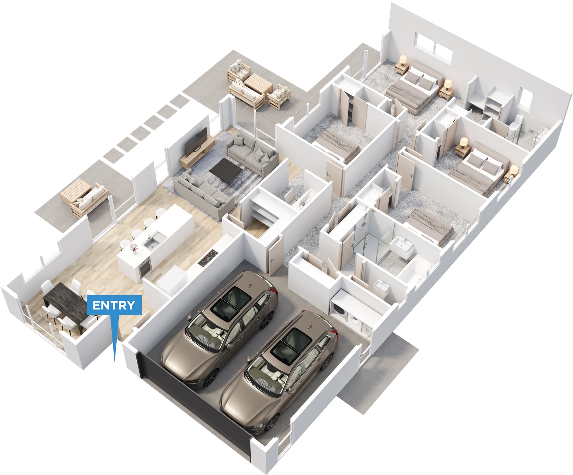 Fairford floor plan in 3D