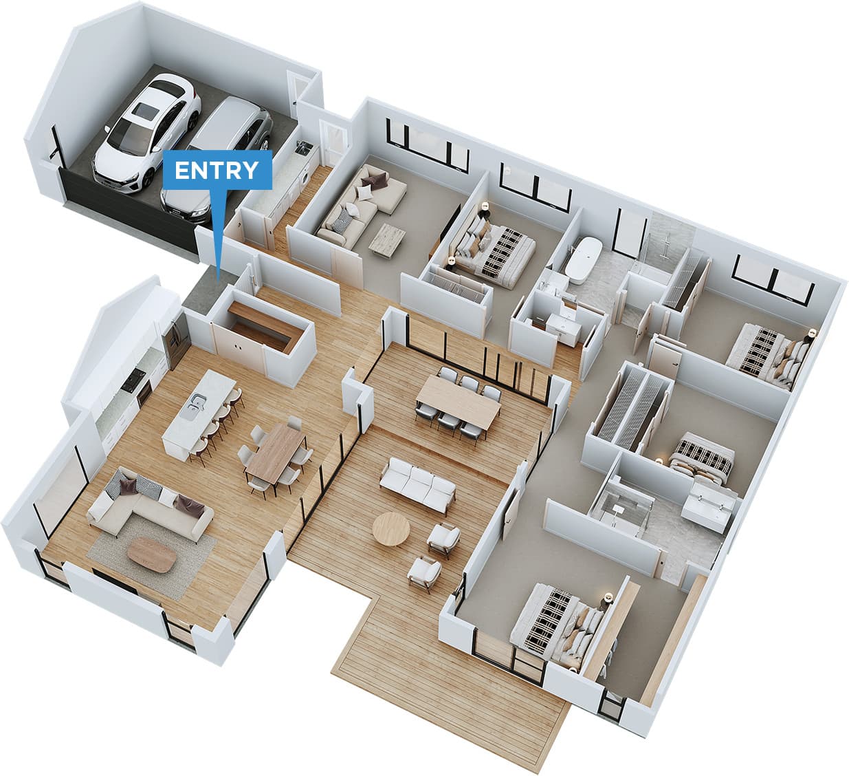 Bosun floor plan in 3D