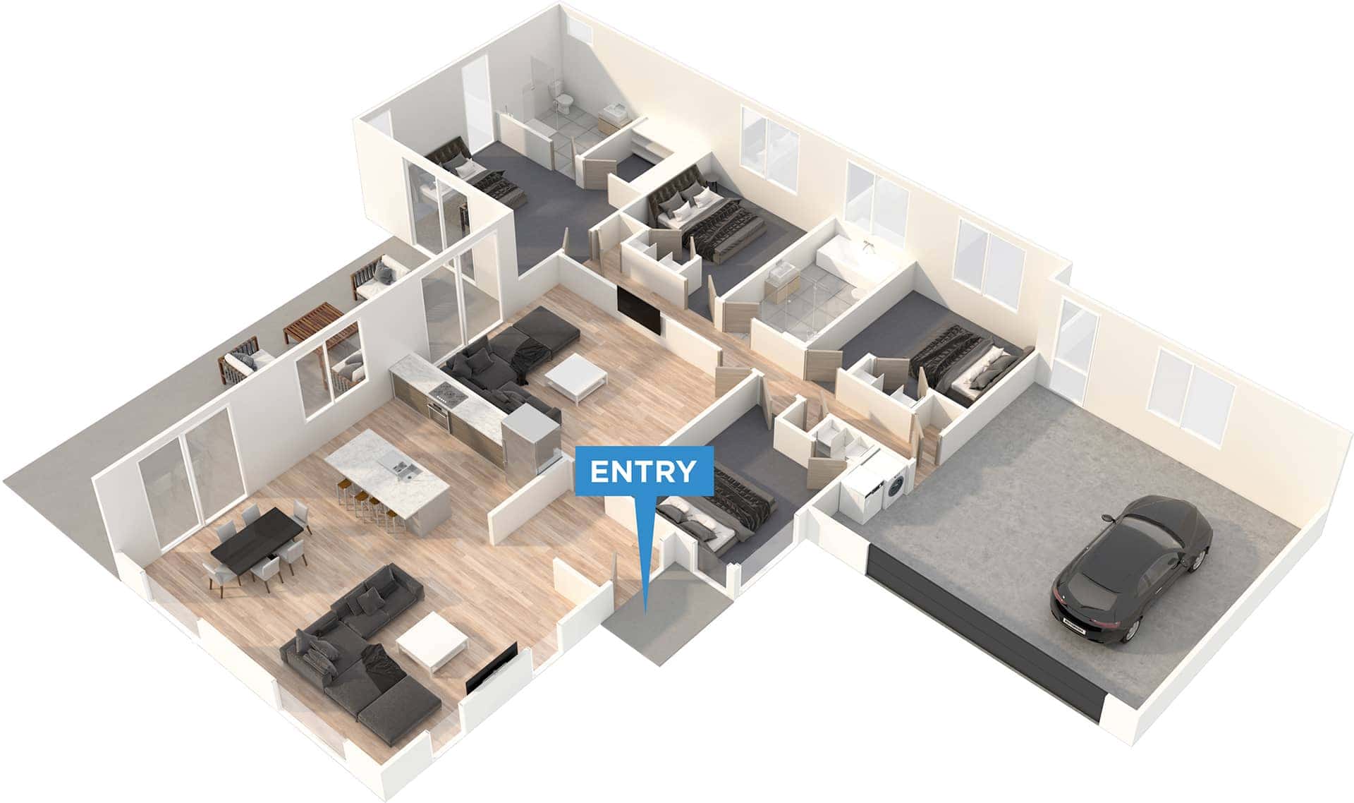 Albert floor plan in 3D