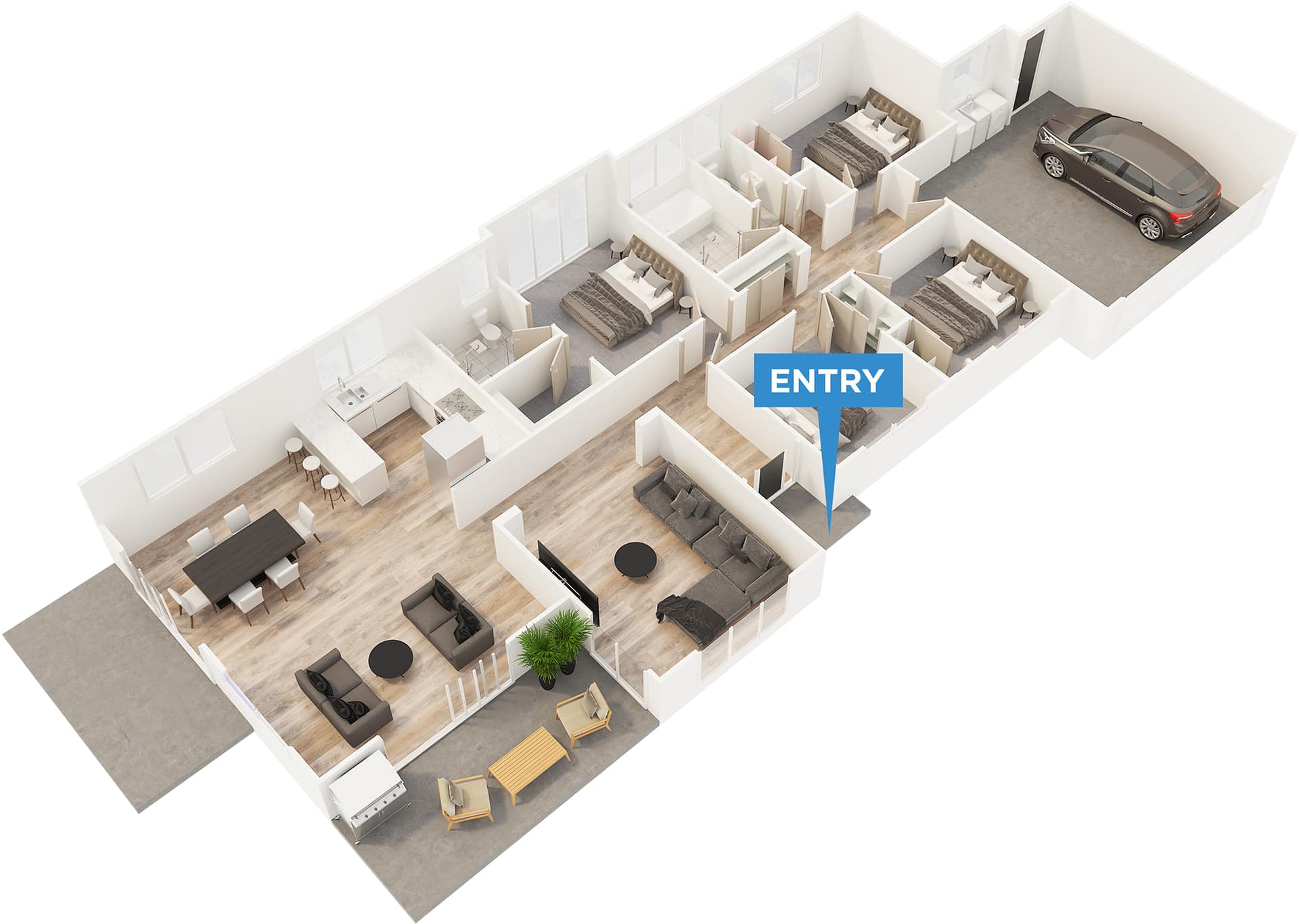 Bellwood floor plan in 3D