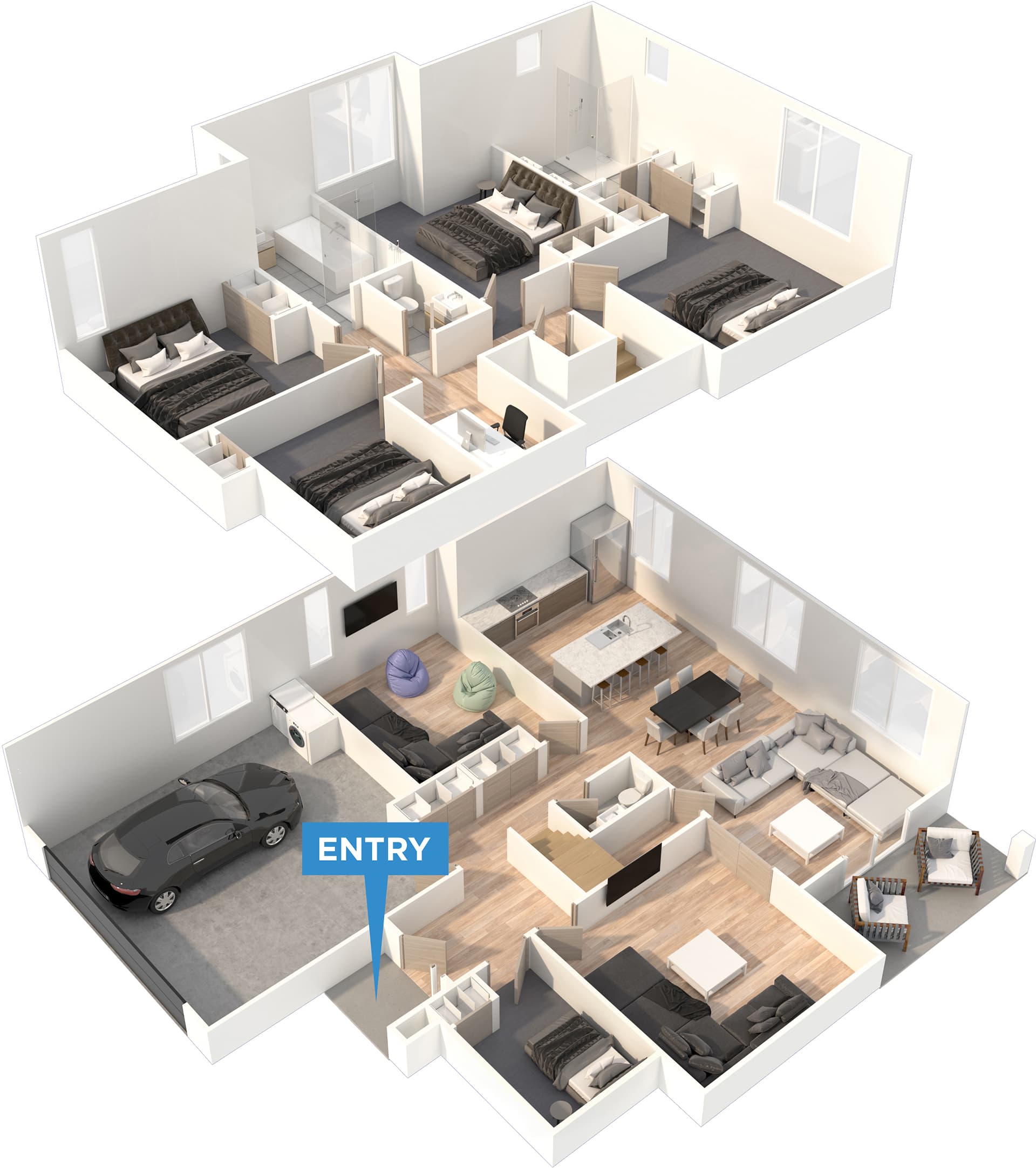 Charlize floor plan in 3D