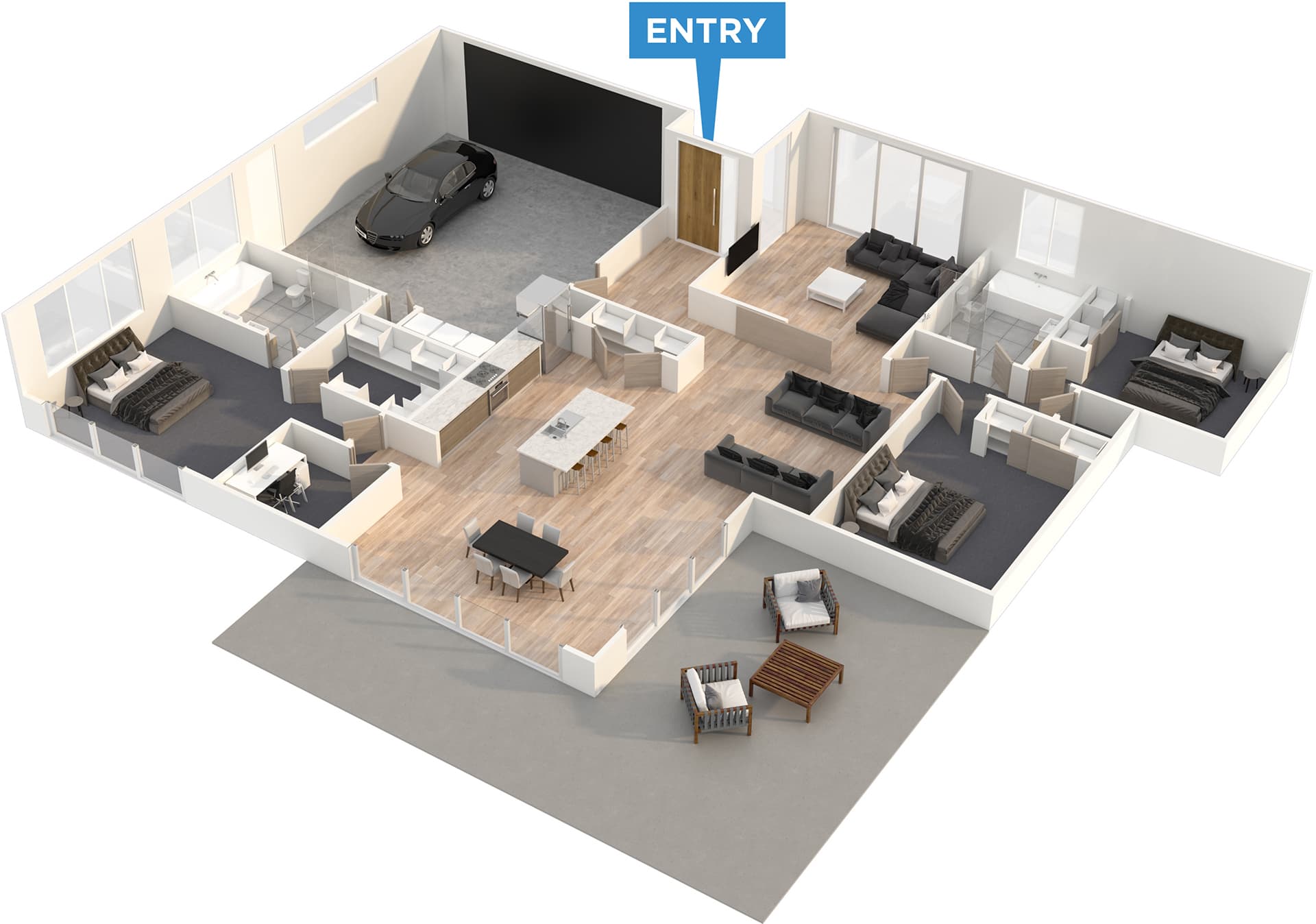 Discovery floor plan in 3D