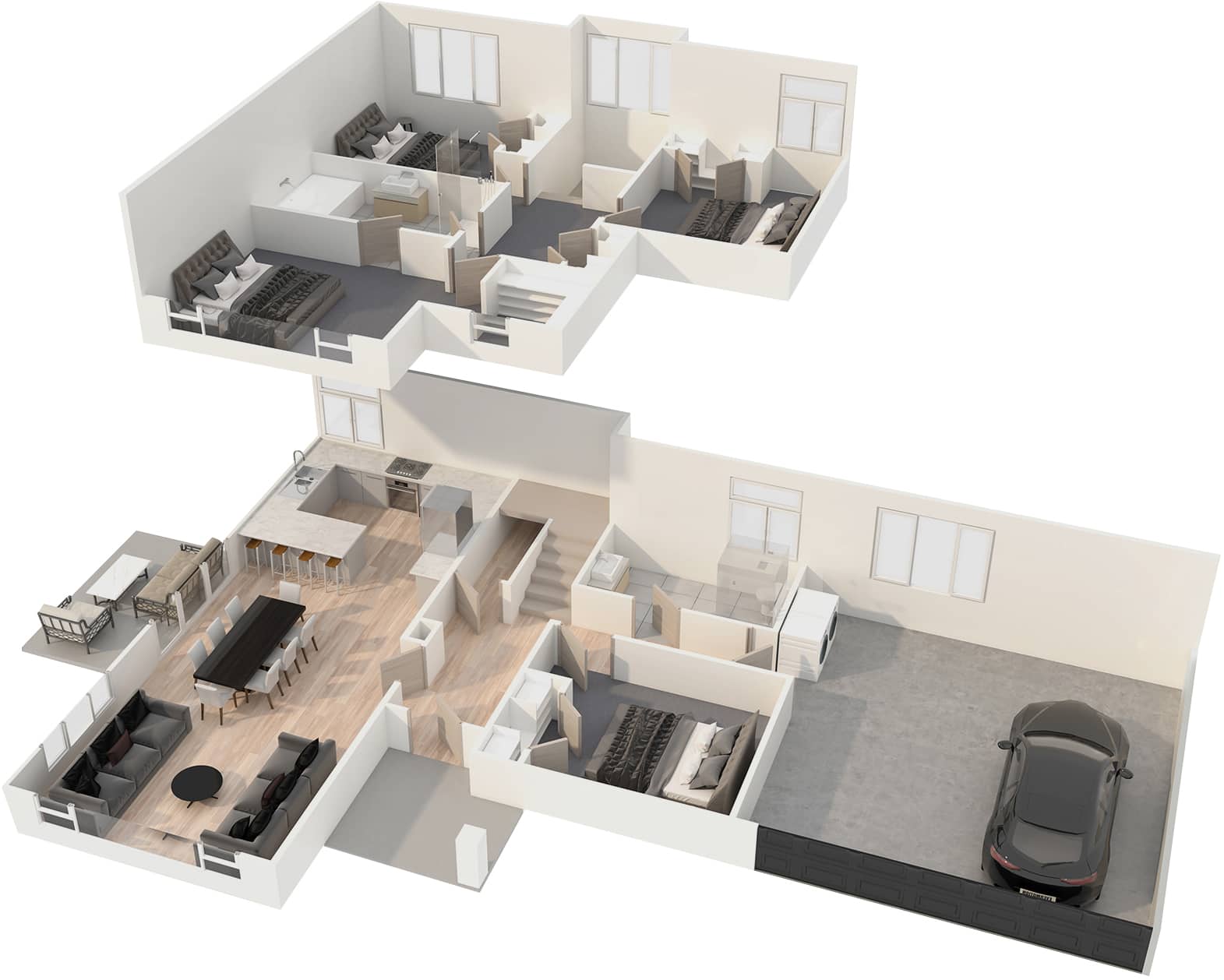 Glendon floor plan in 3D