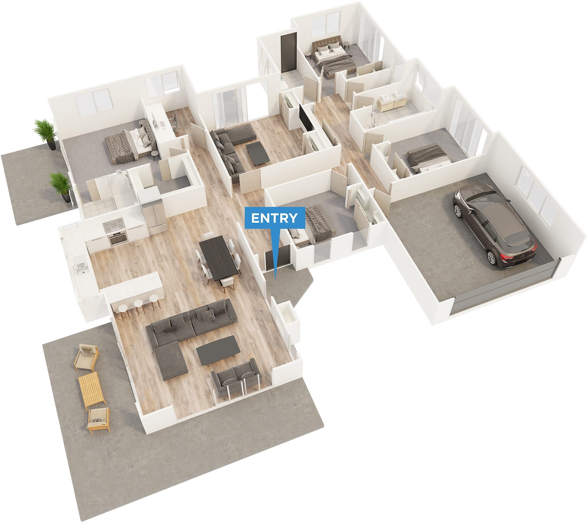 Grovenor floor plan in 3D