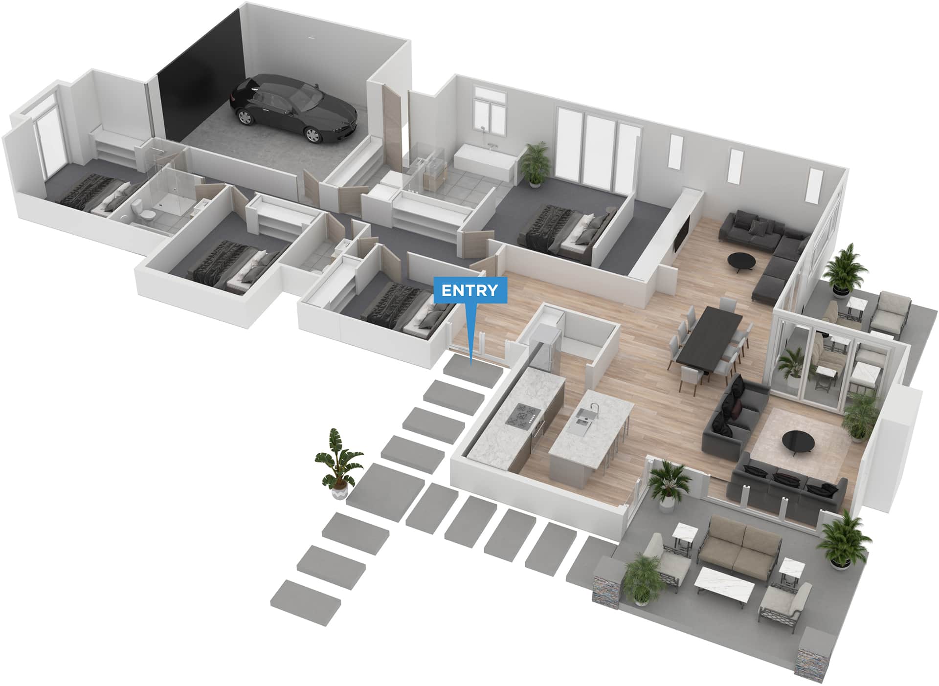 Meadows floor plan in 3D