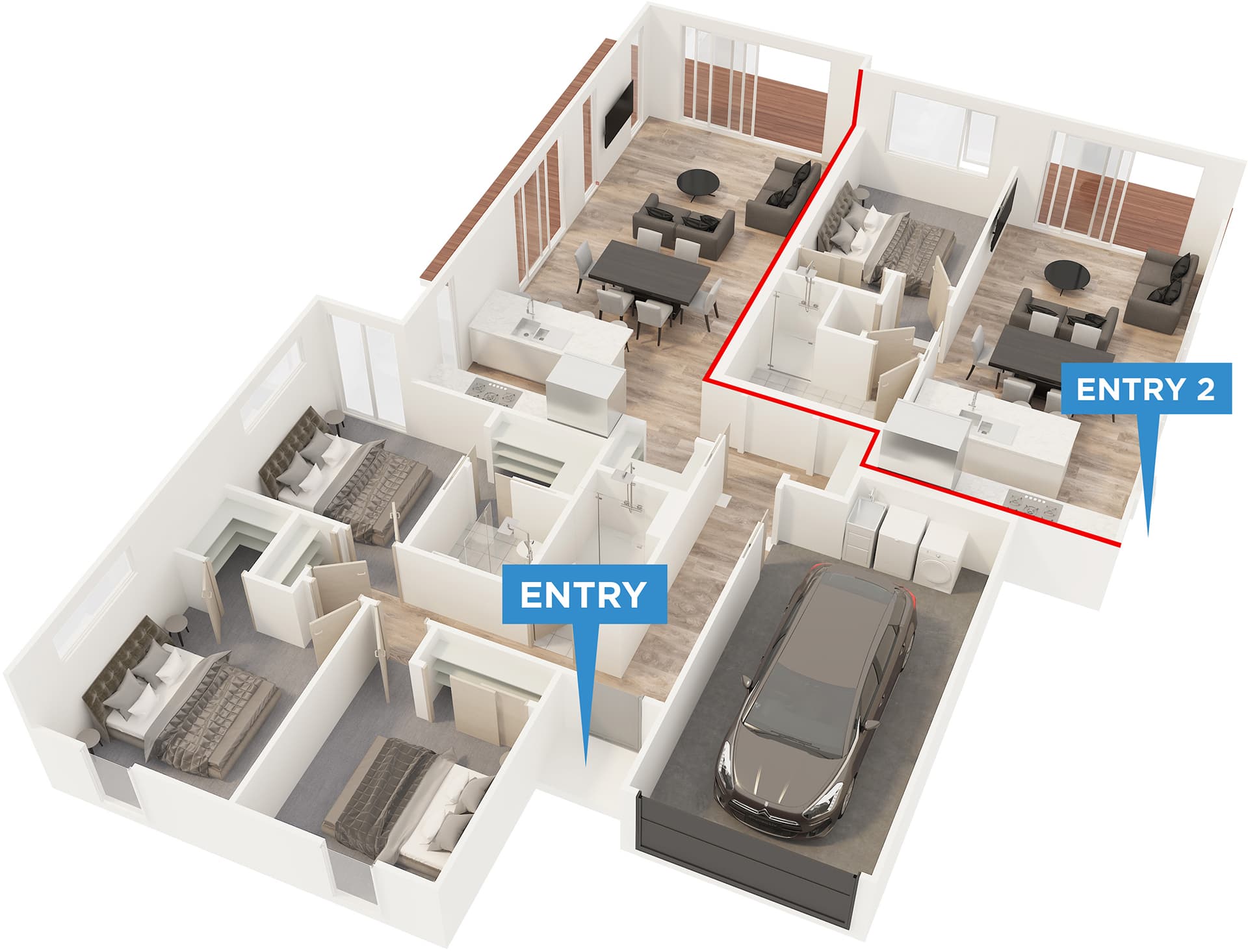 Oxford floor plan in 3D