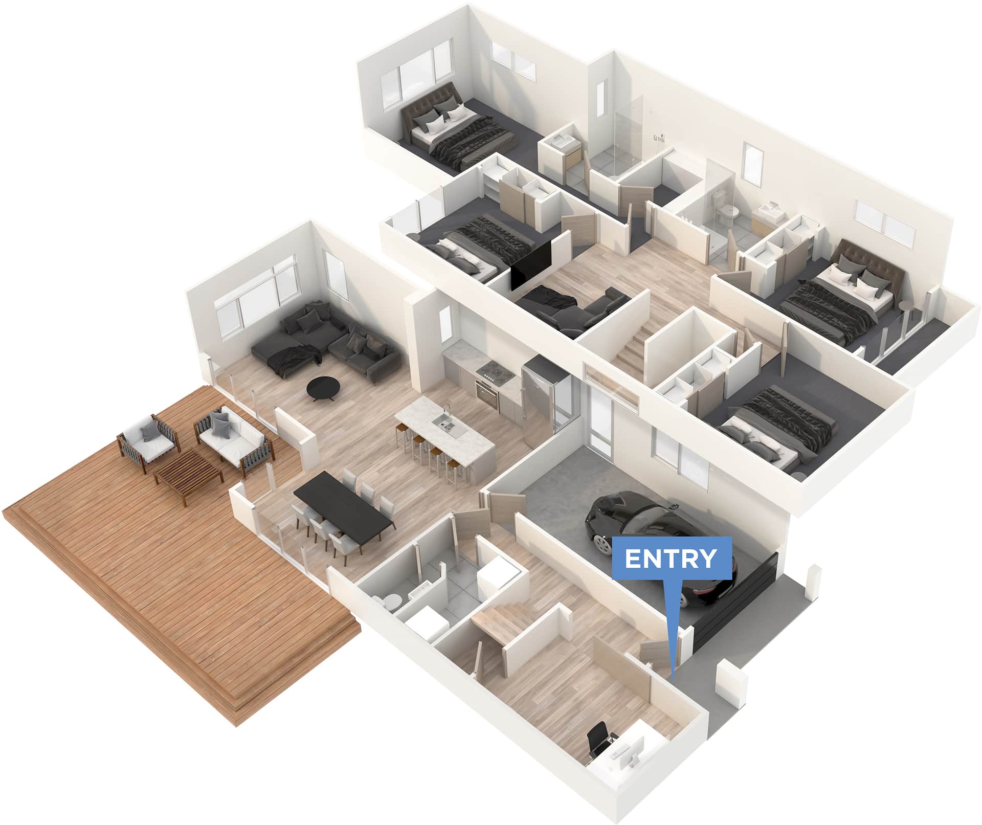 Myland floor plan in 3D