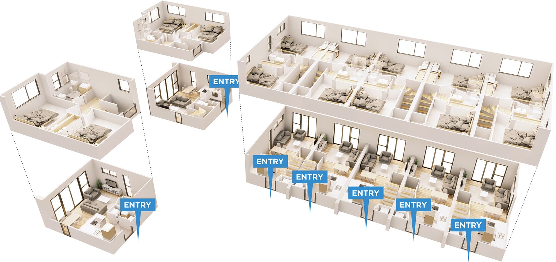 Neil Avenue floor plan in 3D