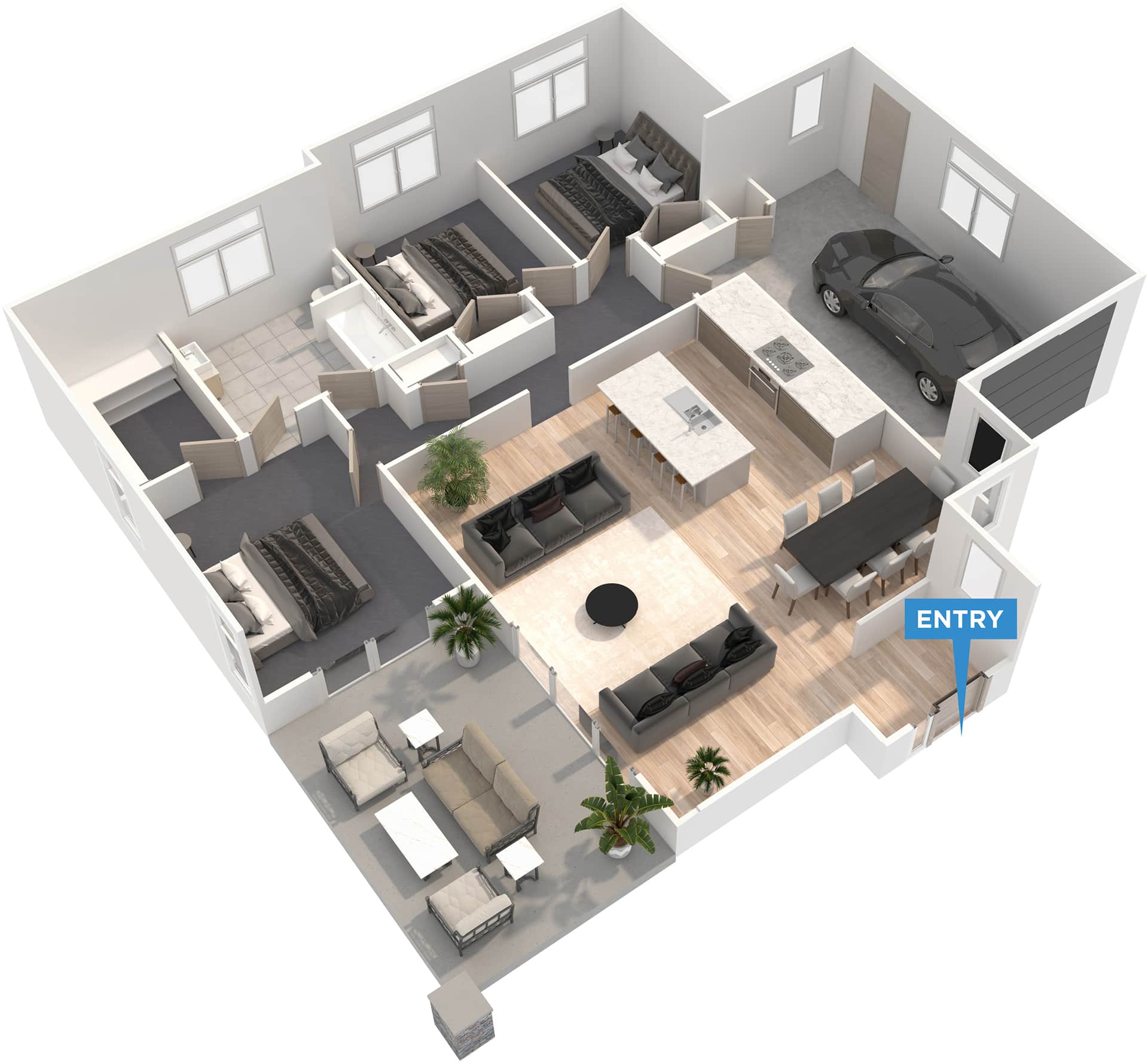 Olsen floor plan in 3D