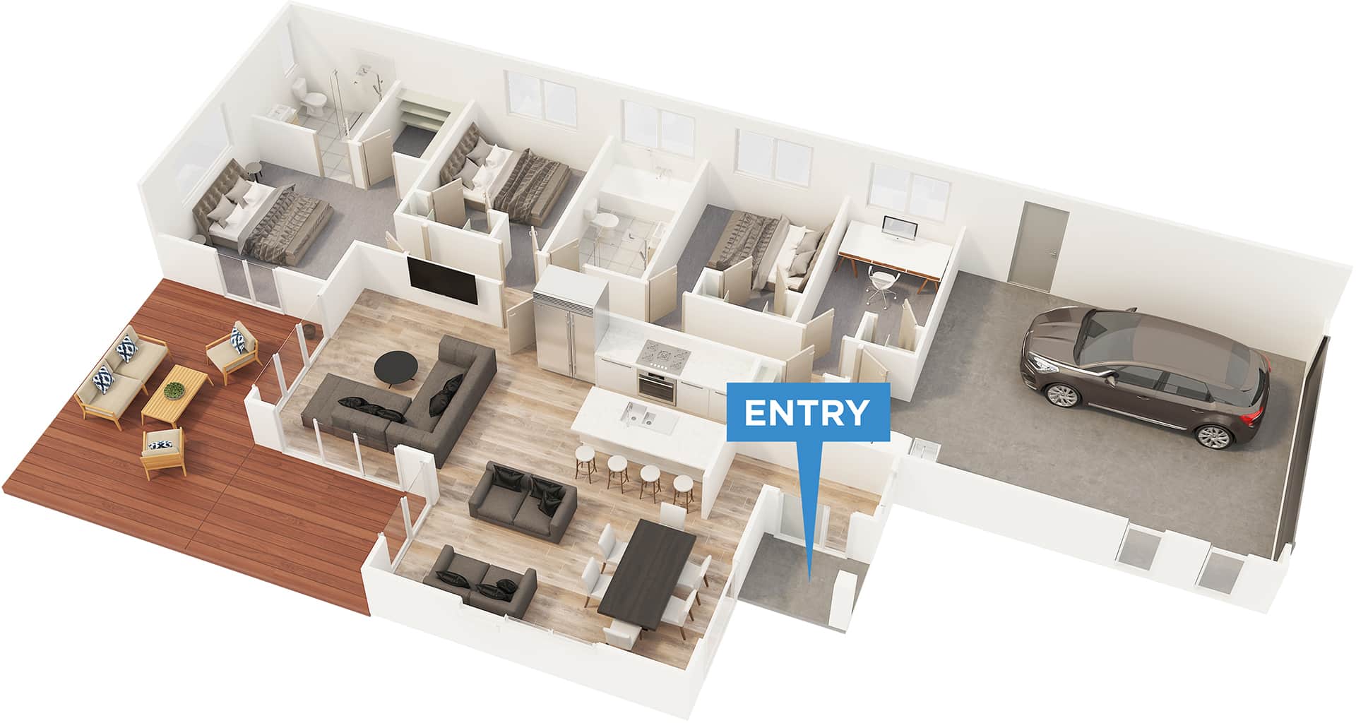Rewi floor plan in 3D