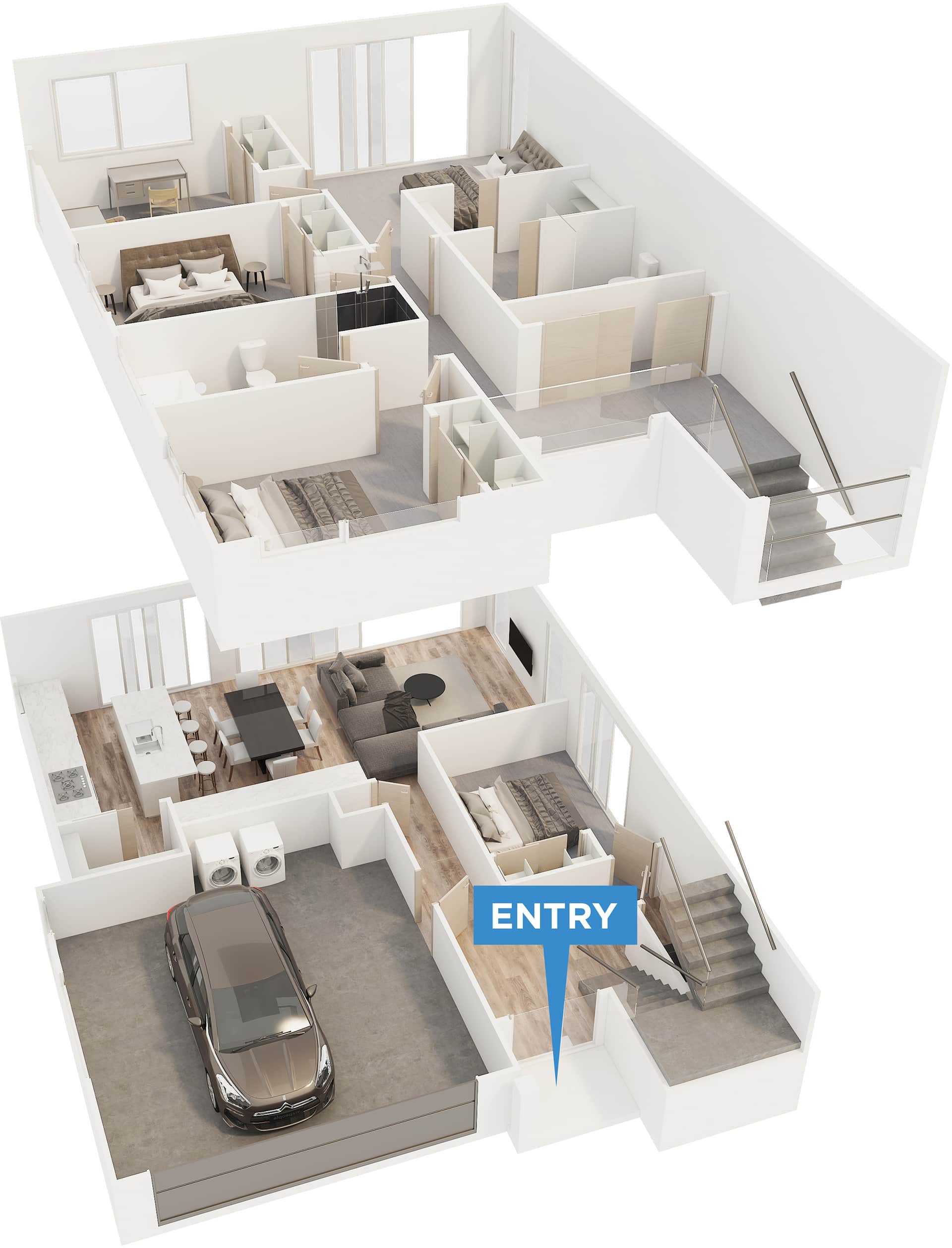 Silverdale floor plan in 3D