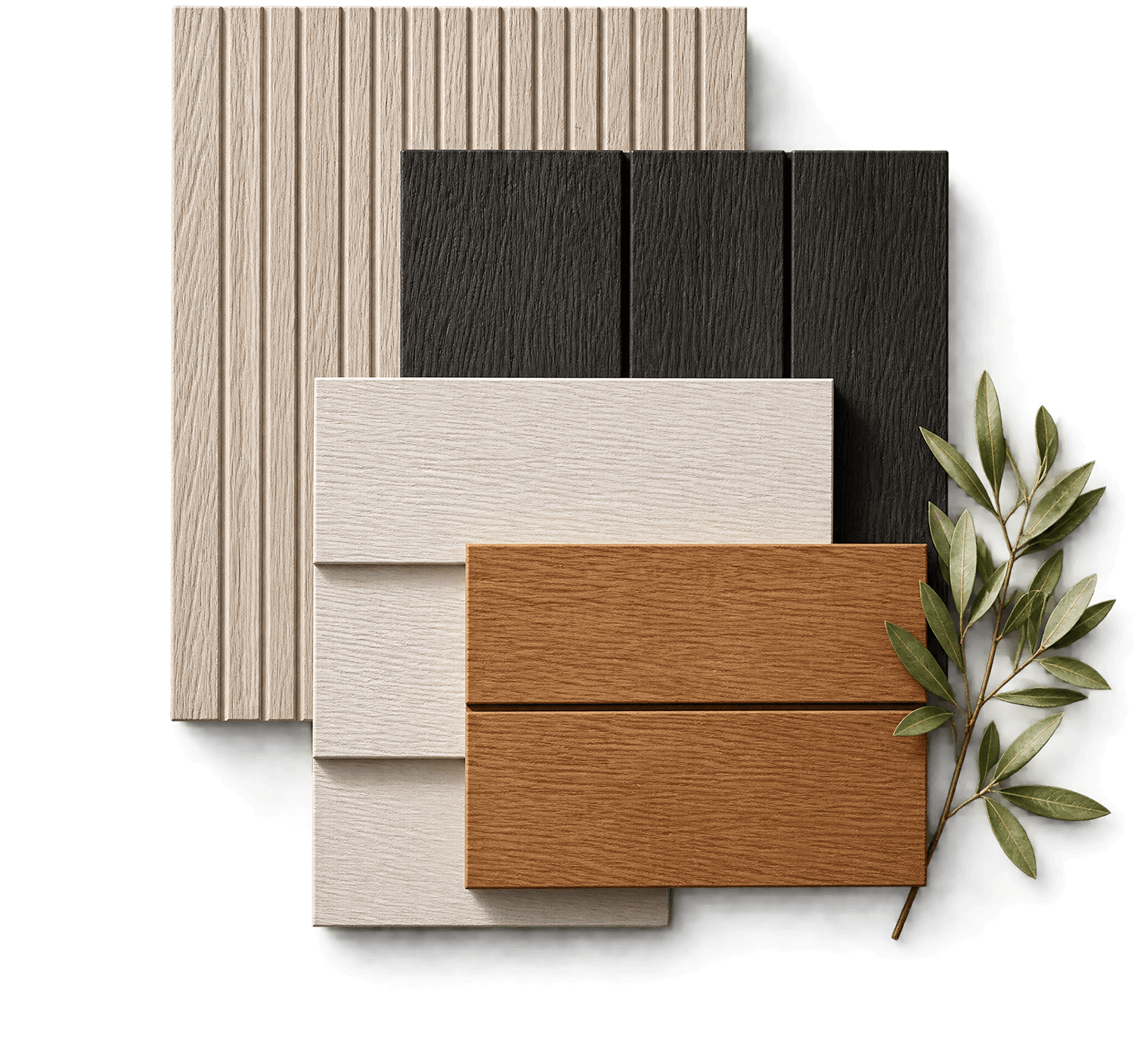 Cladding and material samples