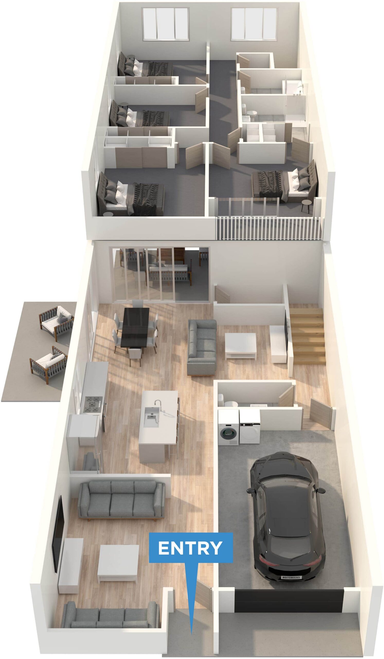 Tasman floor plan in 3D