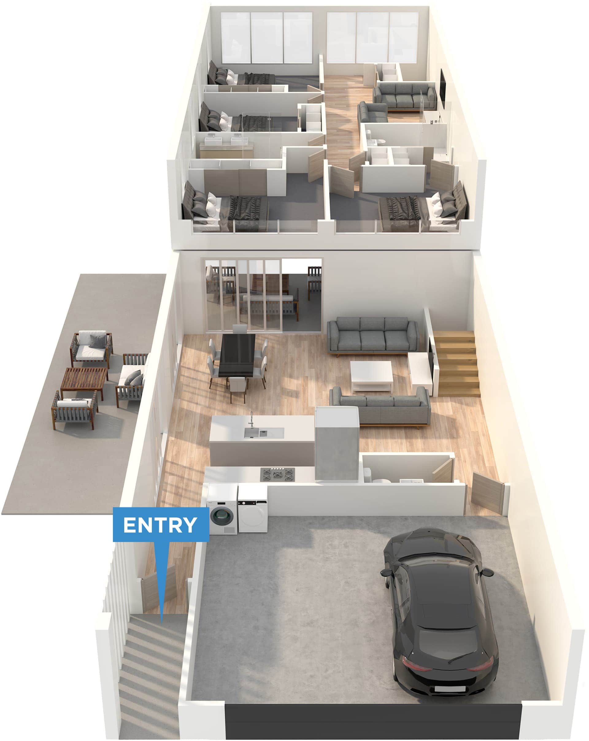 Tongariro floor plan in 3D